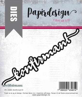Papirdesign stempel med påskriften 'bursdagslykke'