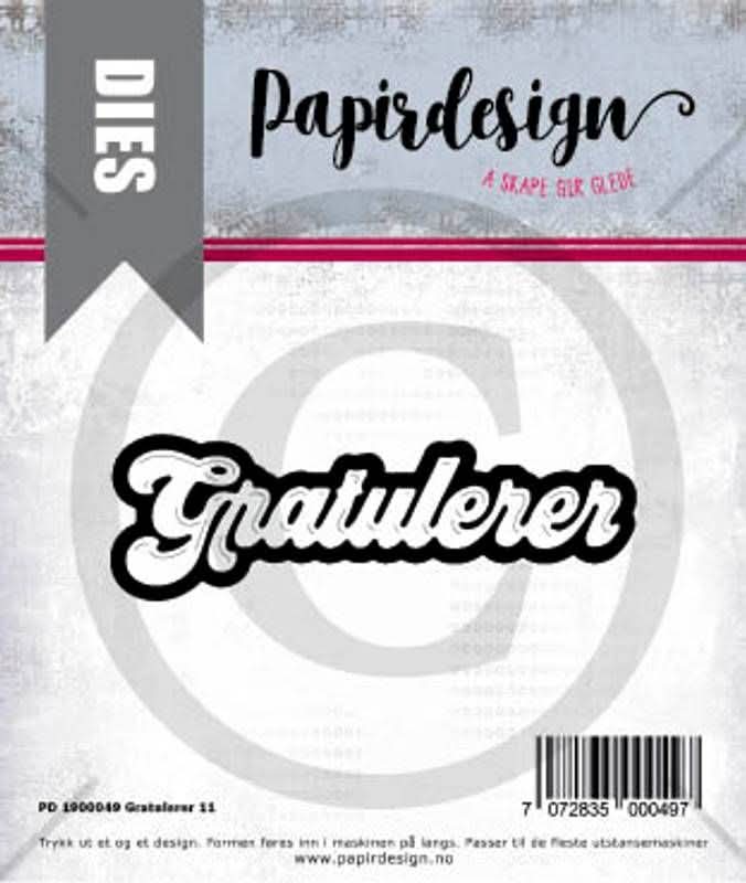 Papirdesign gratulerer designpakke