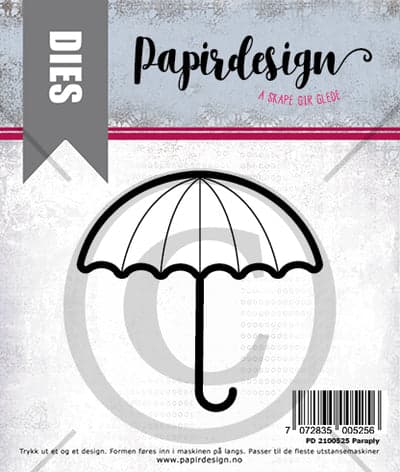 Papirdesign umbrella die cutting template